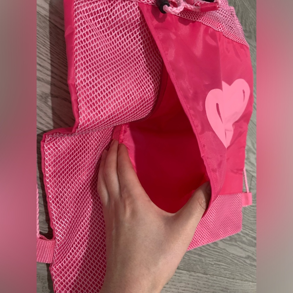 New Build-a-bear pink Drawstring Backpack with Mini bag - Picture 4 of 8